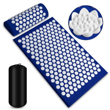 Tapis D'Acupression Premium avec Coussin et sac- Détente à Domicile+PDF Guide offert