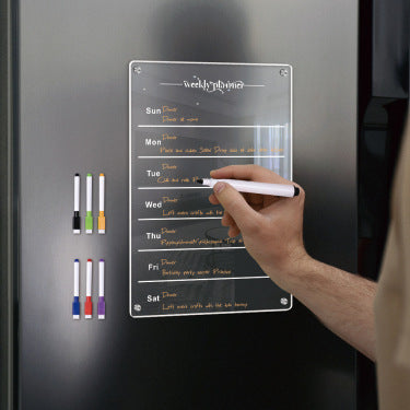 Planning Mural Magnétique Effaçable - Organiseur Familial avec 6 Feutres Colorés - Organisation Simplifiée+PDF Exclusif offert